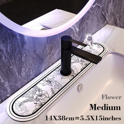 Super upijajuća zaštita od prskanja za umivaonik, slavina, vodootporna podloga, otporna na vlagu, protuklizna, za pranje ruku Typhoon, suha drenaža, vodootporna podloga