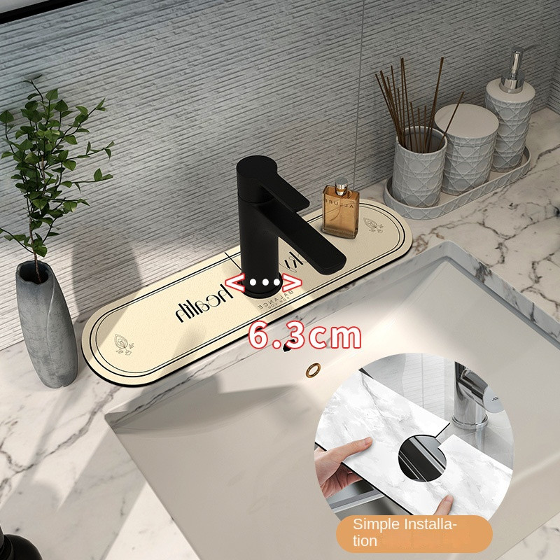 Īpaši uzsūcošs šļakatu aizsargs izlietnes jaucējkrāna paliktnim Mitrumizturīgs pretslīdošs roku mazgāšanai Typhoon Dry Drenage ūdensnecaurlaidīgs paliktnis