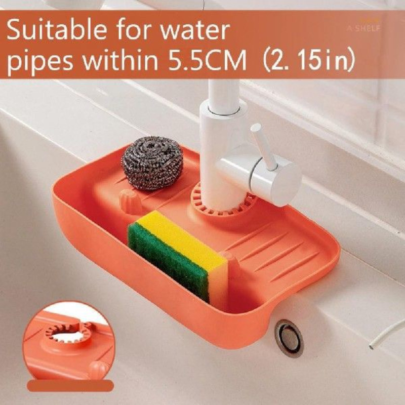 Βρύση σιλικόνης κουζίνας Ματ νεροχύτης Splash Pad Αποστράγγιση Baucet Splash Catcher Μπάνιο πάγκος προστασίας Δίσκος διανομής σαπουνιού