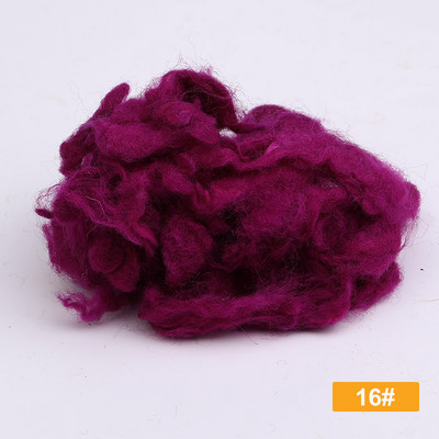 Fenrry 18 Colors 10g/30g/50g Alpaca Curly Fiber vilnas filcs DIY adatu filcēšana Roving Speciāli pūdelim/bišonam un aitām