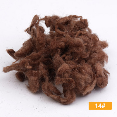 Fenrry 18 Colors 10g/30g/50g Alpaca Curly Fiber vilnas filcs DIY adatu filcēšana Roving Speciāli pūdelim/bišonam un aitām