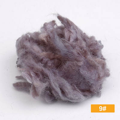 Fenrry 18 Colors 10g/30g/50g Alpaca Curly Fiber vilnas filcs DIY adatu filcēšana Roving Speciāli pūdelim/bišonam un aitām