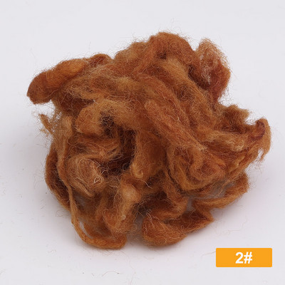 Fenrry 18 Colors 10g/30g/50g Alpaca Curly Fiber vilnas filcs DIY adatu filcēšana Roving Speciāli pūdelim/bišonam un aitām