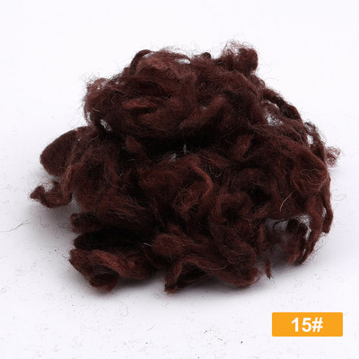 Fenrry 18 Colors 10g/30g/50g Alpaca Curly Fiber vilnas filcs DIY adatu filcēšana Roving Speciāli pūdelim/bišonam un aitām