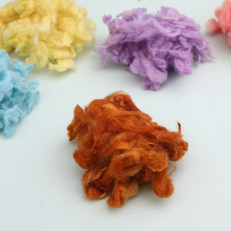 Fenrry 18 Colors 10g/30g/50g Alpaca Curly Fiber vilnas filcs DIY adatu filcēšana Roving Speciāli pūdelim/bišonam un aitām