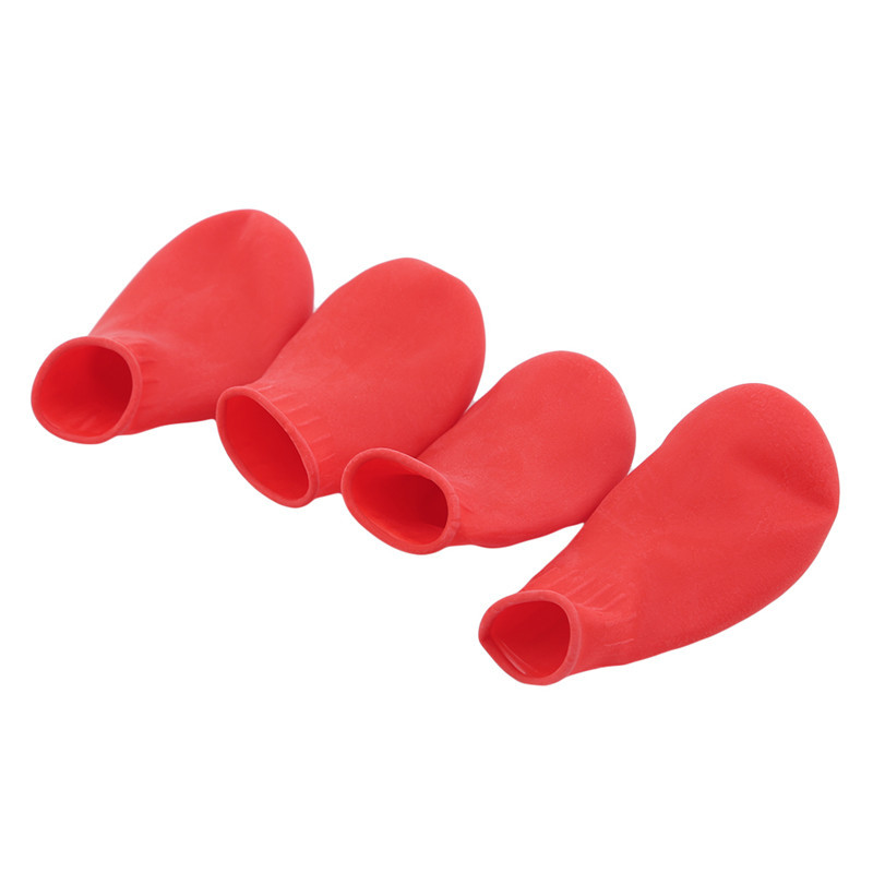 4 db Kutya gumi vízálló cipővédő kisállat zokni lábvédő csúszásmentes kültéri kiskutyák esőcipők mancsvédők