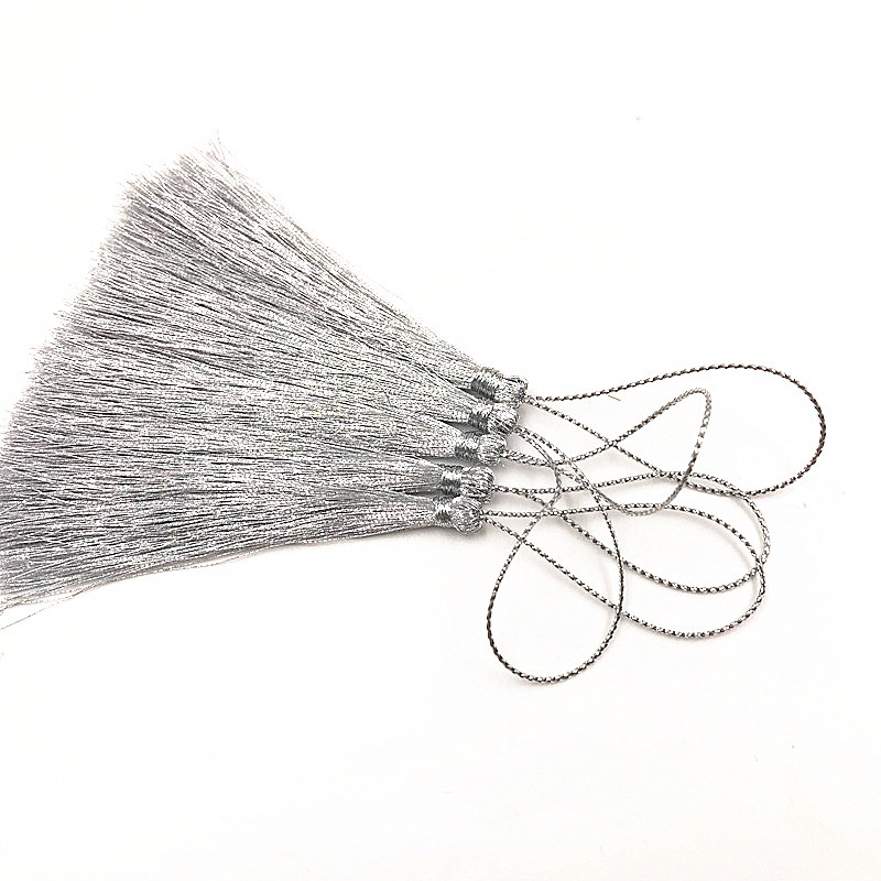 50 gab Zelta un sudraba DIY Zīda pušķi Kuloni Rotaslietas Aizkari Apģērbi Dekoratīvi Aksesuāri Atslēgu soma Pakaramais Amatniecības pušķi