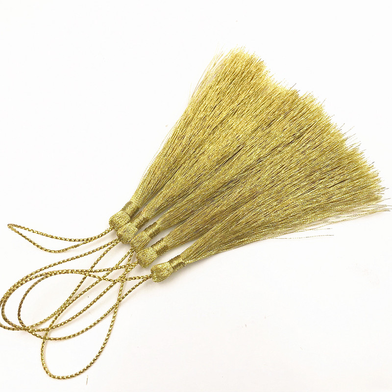 50 gab Zelta un sudraba DIY Zīda pušķi Kuloni Rotaslietas Aizkari Apģērbi Dekoratīvi Aksesuāri Atslēgu soma Pakaramais Amatniecības pušķi