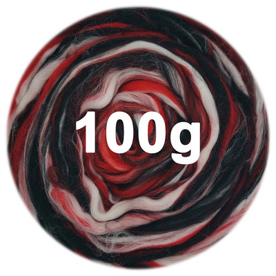 100g Μικτό μαλλί RovingNeedle Felting Wool Βαμμένο στο χέρι Top Merino Μικτό φυσικό μαλλί Roving for Needle Felting Kit