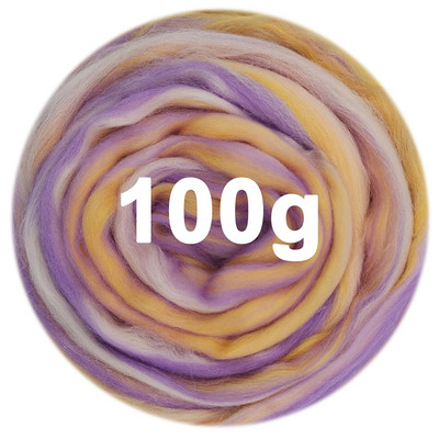 100g Μικτό μαλλί RovingNeedle Felting Wool Βαμμένο στο χέρι Top Merino Μικτό φυσικό μαλλί Roving for Needle Felting Kit