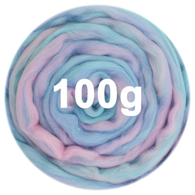 100g Μικτό μαλλί RovingNeedle Felting Wool Βαμμένο στο χέρι Top Merino Μικτό φυσικό μαλλί Roving for Needle Felting Kit