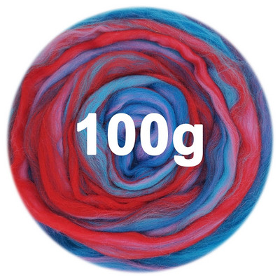 100g Μικτό μαλλί RovingNeedle Felting Wool Βαμμένο στο χέρι Top Merino Μικτό φυσικό μαλλί Roving for Needle Felting Kit