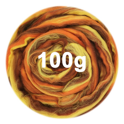 100g Μικτό μαλλί RovingNeedle Felting Wool Βαμμένο στο χέρι Top Merino Μικτό φυσικό μαλλί Roving for Needle Felting Kit