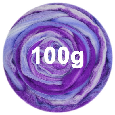 100g Μικτό μαλλί RovingNeedle Felting Wool Βαμμένο στο χέρι Top Merino Μικτό φυσικό μαλλί Roving for Needle Felting Kit