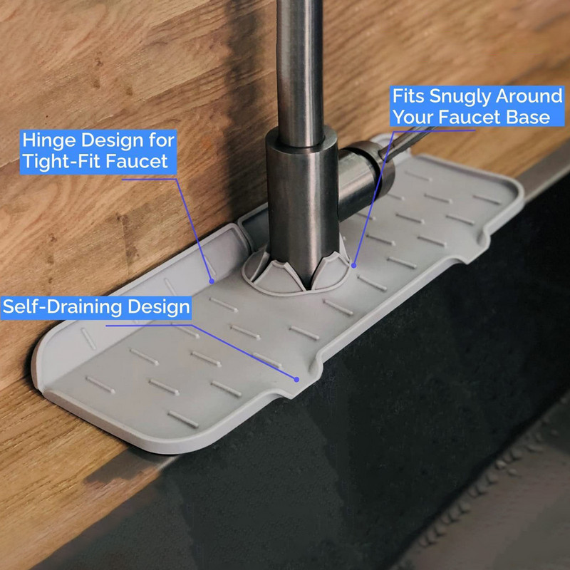 Virtuves jaucējkrāns Absorbējošais Paklājiņš Izlietnes Šļakatu aizsargs Silikona jaucējkrāns Šļakatu savācējs Countertop aizsargs Vannas istabas virtuves ierīcēm