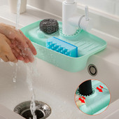 Covoraș pentru robinet din silicon pentru chiuvetă de bucătărie Tampă de scurgere pentru stropire Covoraș de protecție pentru blat Tavă de scurgere a săpunului de baie