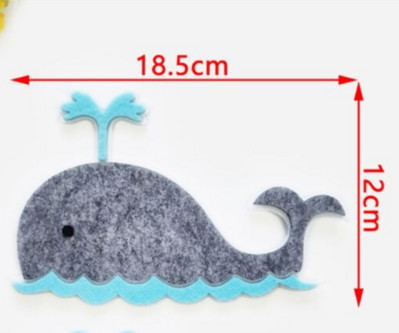 TN tengeri delfincápa kézimunka dekoráció nem szőtt filcpárnák bálnahal kézzel készített barkács filc szövet falmatricák gyerekeknek oktatás