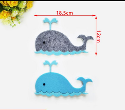 TN tengeri delfincápa kézimunka dekoráció nem szőtt filcpárnák bálnahal kézzel készített barkács filc szövet falmatricák gyerekeknek oktatás