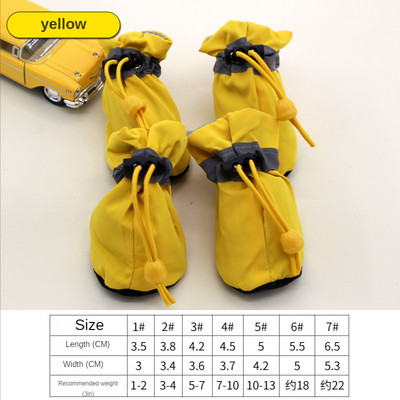 4gab Pretslīdēšanas kucēnu apavi Ūdensizturīgi Ziemas Mājdzīvnieku Suns Pretslīdes Lietus Sniega zābaki Apavi Biezi Silti Prewalkers Zeķes Zābaciņi