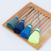 2GAB gara pušķu apdare 27cm bārkstis aizkaru aukla ar rokām darināta mājas dekorēšana šūšanas soma auduma ballīšu piederumi