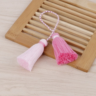 2GAB gara pušķu apdare 27cm bārkstis aizkaru aukla ar rokām darināta mājas dekorēšana šūšanas soma auduma ballīšu piederumi