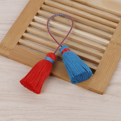 2GAB gara pušķu apdare 27cm bārkstis aizkaru aukla ar rokām darināta mājas dekorēšana šūšanas soma auduma ballīšu piederumi