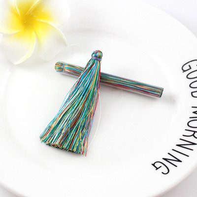 10 db 6,5 cm-es színes selyemszál nagy bojtok rojtok barkácsolás otthoni textil függöny ruházat rojt szegély varrás díszítő kézműves bojt