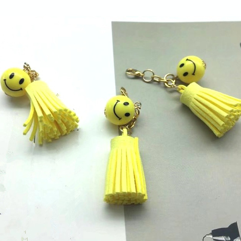 5GAB Mini smaidoša sejas apaļa lodītes pušķis rotaslietas atslēgu piekariņu siksniņas kulonu rokdarbi roku darbs pušķu izgatavošana auduma dekoru aksesuāri