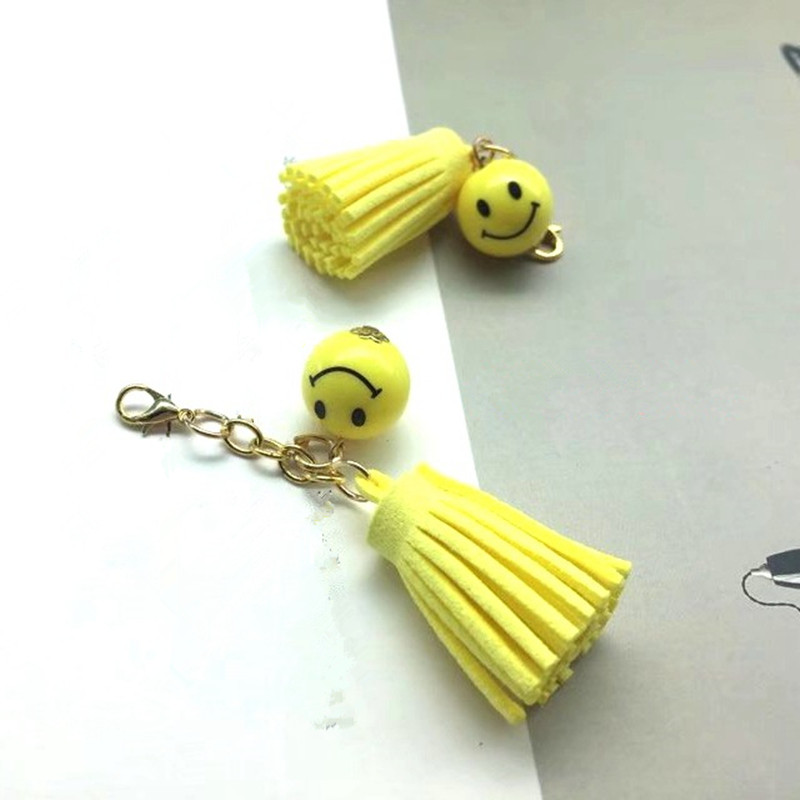 5GAB Mini smaidoša sejas apaļa lodītes pušķis rotaslietas atslēgu piekariņu siksniņas kulonu rokdarbi roku darbs pušķu izgatavošana auduma dekoru aksesuāri