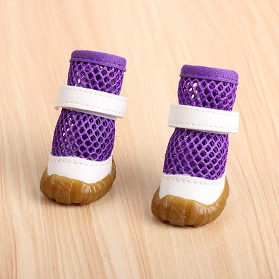 2 gab./Komplekts Mājdzīvnieku suņu lietus apavi Pretslīdes Ūdensizturīgi PVC elpojoši sieta zābaki āra apaviem Zeķes zābaciņi Mājdzīvnieku suņu kaķu apavi