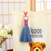 1 gab Pušķu kulons Roku darbs Kokvilnas virves pušķi Apgriezt atslēgu piekariņi Sieviešu ventilatoru somas Aksesuāri DIY Crafts Dekorācijas pušķu kuloni