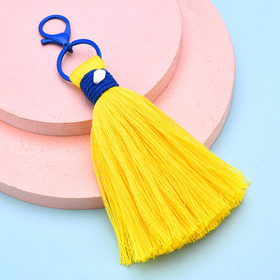 1 gab Pušķu kulons Roku darbs Kokvilnas virves pušķi Apgriezt atslēgu piekariņi Sieviešu ventilatoru somas Aksesuāri DIY Crafts Dekorācijas pušķu kuloni