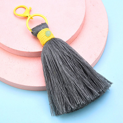 1 gab Pušķu kulons Roku darbs Kokvilnas virves pušķi Apgriezt atslēgu piekariņi Sieviešu ventilatoru somas Aksesuāri DIY Crafts Dekorācijas pušķu kuloni