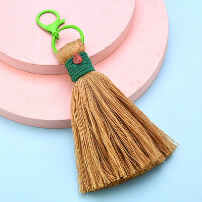 1 gab Pušķu kulons Roku darbs Kokvilnas virves pušķi Apgriezt atslēgu piekariņi Sieviešu ventilatoru somas Aksesuāri DIY Crafts Dekorācijas pušķu kuloni