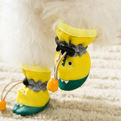 Mocasini pentru cățeluș de crocodil Teddy Pet Husa pentru picioare pentru cățeluș mic Primăvară și toamnă Pantofi patru anotimpuri Chihuahua Cizme de ploaie anti-alunecare