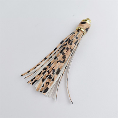 WFFNNKC 4-6 kom. Metalni prsten od umjetne kože Leopard print s resicama Privjesak za ključeve automobila DIY Privjesci Naušnice Narukvice Pribor za izradu nakita