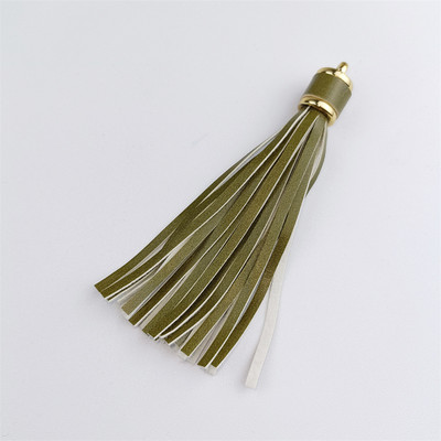 WFFNNKC 4-6 kom. Metalni prsten od umjetne kože Leopard print s resicama Privjesak za ključeve automobila DIY Privjesci Naušnice Narukvice Pribor za izradu nakita