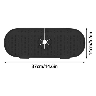 Virtuves izlietnes šļakatu aizsargpaklājs Izturīgs silikona jaucējkrāns Absorbējošs virtuves paliktnis izlietnes notekas Countertop aizsargs Virtuves aksesuārs