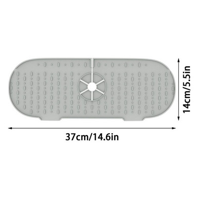 Virtuves izlietnes šļakatu aizsargpaklājs Izturīgs silikona jaucējkrāns Absorbējošs virtuves paliktnis izlietnes notekas Countertop aizsargs Virtuves aksesuārs
