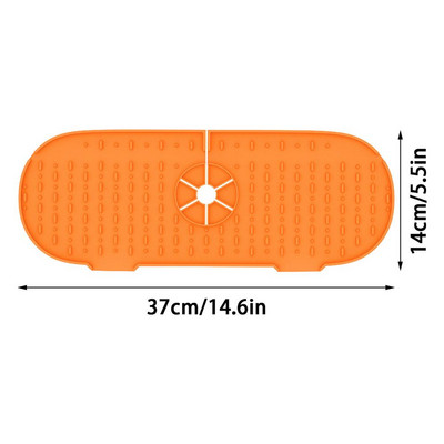 Virtuves izlietnes šļakatu aizsargpaklājs Izturīgs silikona jaucējkrāns Absorbējošs virtuves paliktnis izlietnes notekas Countertop aizsargs Virtuves aksesuārs