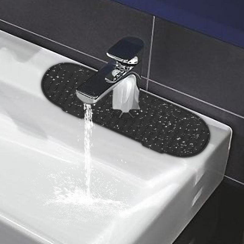 Virtuves izlietnes šļakatu aizsargpaklājs Izturīgs silikona jaucējkrāns Absorbējošs virtuves paliktnis izlietnes notekas Countertop aizsargs Virtuves aksesuārs