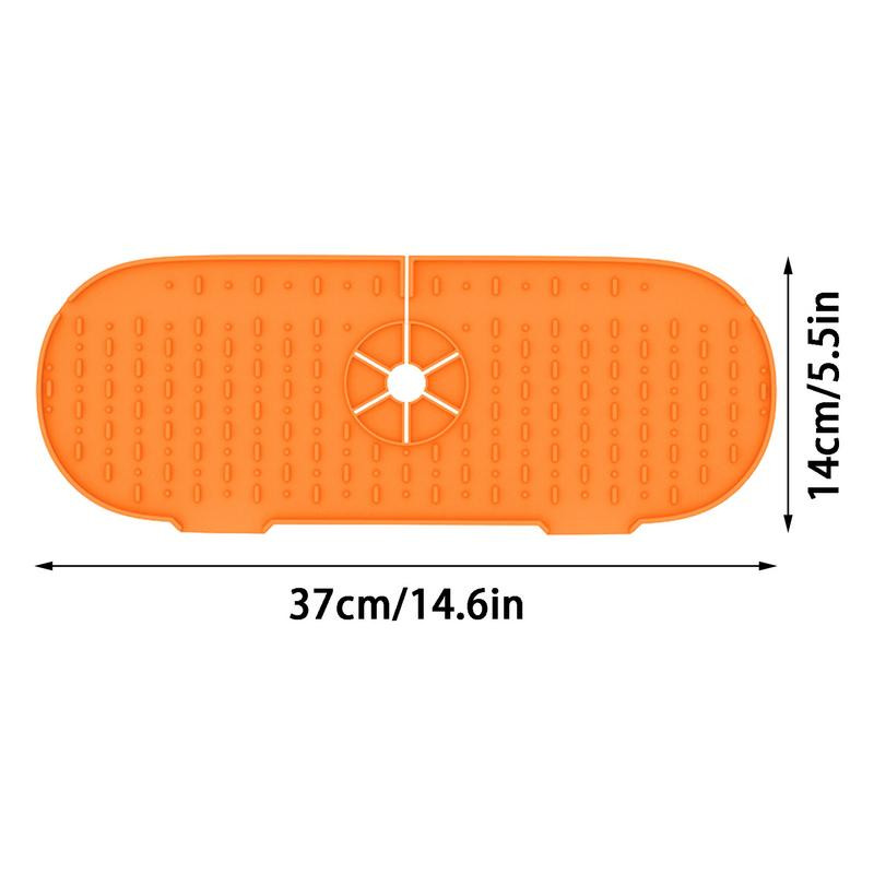 Virtuves izlietnes šļakatu aizsargpaklājs Izturīgs silikona jaucējkrāns Absorbējošs virtuves paliktnis izlietnes notekas Countertop aizsargs Virtuves aksesuārs