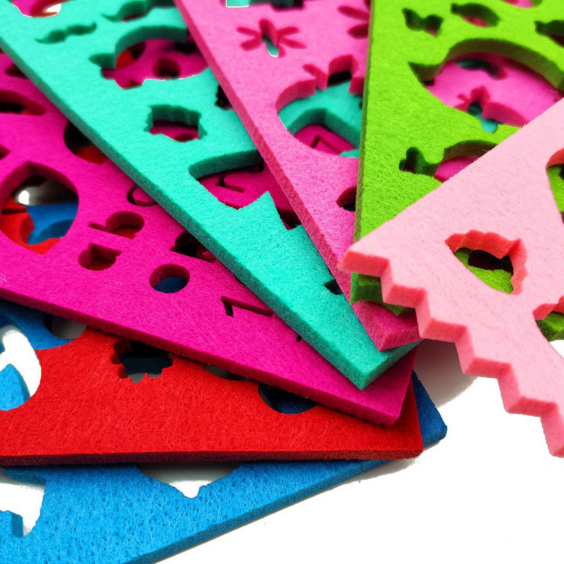 7gab Krāsains daudzveidīgs jauks raksts DIY filca veidne adatu filcēšana aplikāciju veidņu filcēšana trafaretu amatniecības rīks iesācējiem