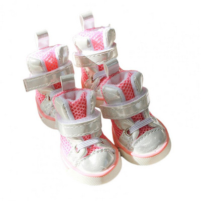 4Gb. Mājdzīvnieku apavi kucēnu sniega zābaki priekš Teddy pretslīdes zole, mīksta elpojoša sieta ziemas mājdzīvnieku suns