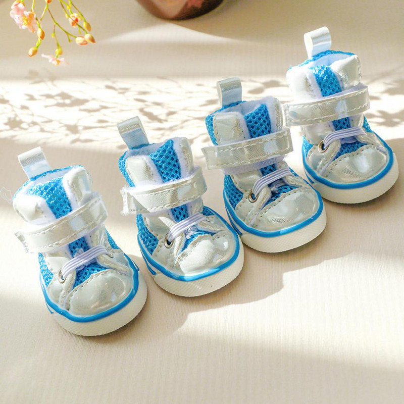 4Gb. Mājdzīvnieku apavi kucēnu sniega zābaki priekš Teddy pretslīdes zole, mīksta elpojoša sieta ziemas mājdzīvnieku suns