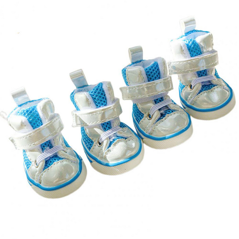 4Gb. Mājdzīvnieku apavi kucēnu sniega zābaki priekš Teddy pretslīdes zole, mīksta elpojoša sieta ziemas mājdzīvnieku suns