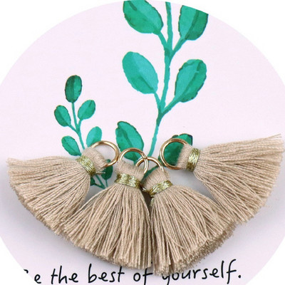 10gab 3cm Mini pušķis Daudzkrāsains kokvilnas pušķis rotaslietām DIY auskaru atslēgu piekariņš Šūšanas aizkaru apdares bārkstis aksesuāri