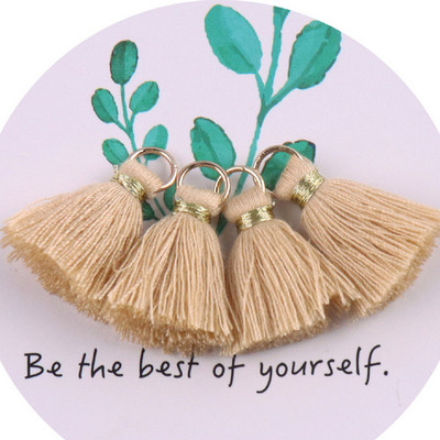 10gab 3cm Mini pušķis Daudzkrāsains kokvilnas pušķis rotaslietām DIY auskaru atslēgu piekariņš Šūšanas aizkaru apdares bārkstis aksesuāri