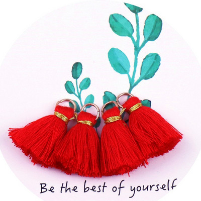 10gab 3cm Mini pušķis Daudzkrāsains kokvilnas pušķis rotaslietām DIY auskaru atslēgu piekariņš Šūšanas aizkaru apdares bārkstis aksesuāri