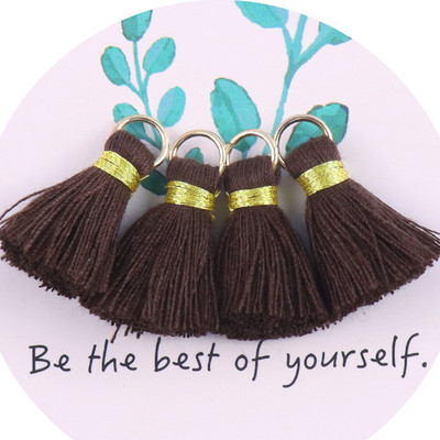 10gab 3cm Mini pušķis Daudzkrāsains kokvilnas pušķis rotaslietām DIY auskaru atslēgu piekariņš Šūšanas aizkaru apdares bārkstis aksesuāri